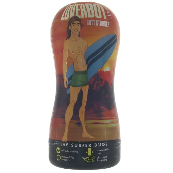 Loverboy The Surfer Dude Self Lubricating Anal Penis Stroker By Blush - Vanilla