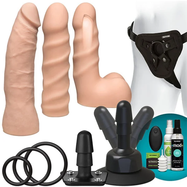 Vac-U-Lock - Vibrating Dual Density Starter Set - Vibrating With Wireless Remote