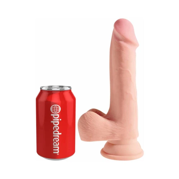 King Cock Triple Density 7.5 inches Cock, Balls Dildo Beige