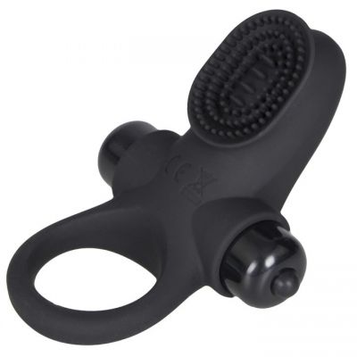 Bondara Black 10 Function Vibrating Bullet Cock Ring