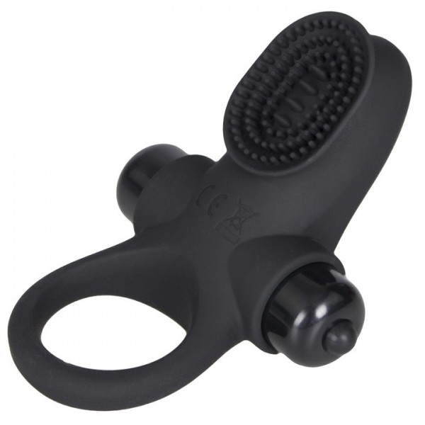 Bondara Black 10 Function Vibrating Bullet Cock Ring