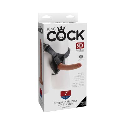 King Cock Strap on Harness W 7in Cock Tan