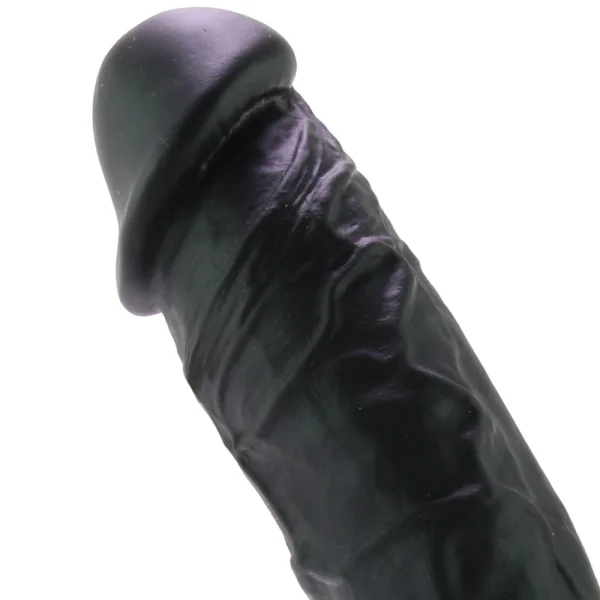 ColourSoft 8 Inch Black Silicone Suction Cup Dildo