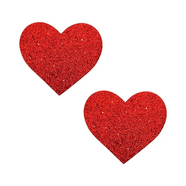 Neva Nude Pasty Hearts Glitter Red — image 6 of 9