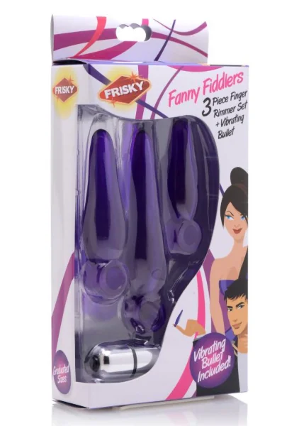 Fanny Fiddlers 3 Piece Finger Rimmer Set With Vibrating Bullet