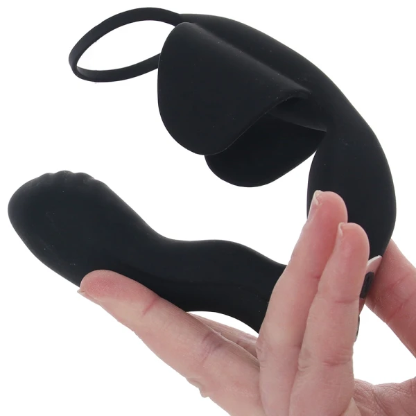 Atomic Heat-Up P-Spot Massager with Ring in Black — image 5 of 6