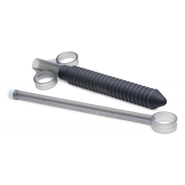 Clean Stream Ribbed Silicone Lubricant Launcher Black