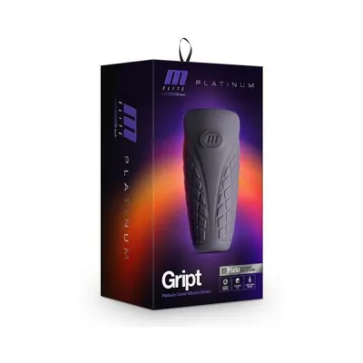 M Elite Platinum Gript Silicone Stroker Black