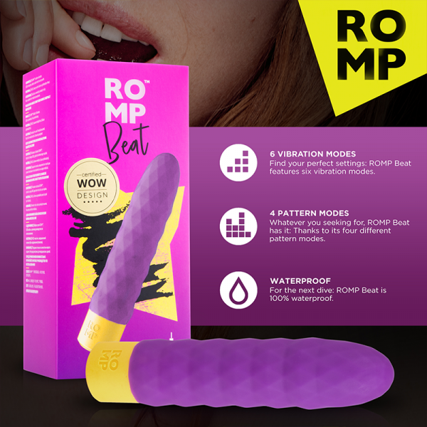 Romp Beat Diamond Textured 6" Bullet Vibrator