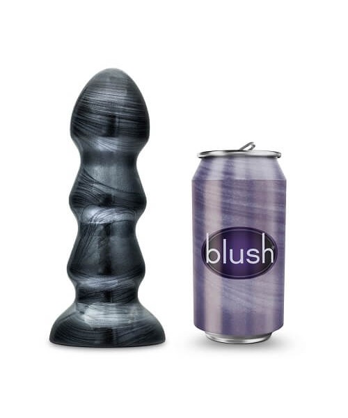 Jet Black Jack Large Ribbed Butt Plug 7 inches — image 6 of 6