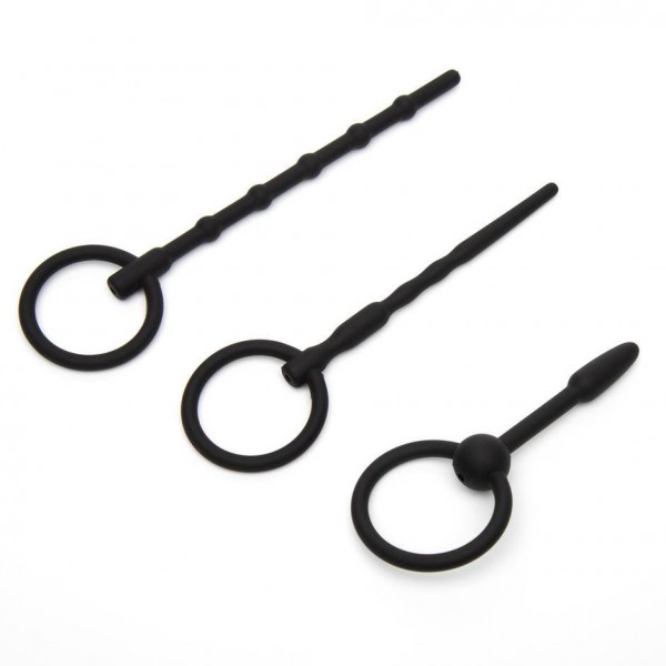 Beginner's 3mm/5mm Silicone Hollow Urethral Plug Set (3 Piece)