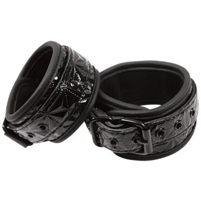 New Sensations Novelties Sinful Wrist Cuffs Black