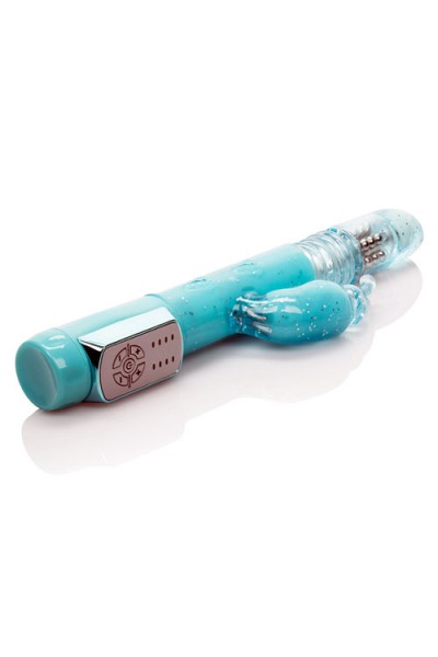 California Exotic Thrusting & Rotating Beaded 10.2" Rabbit Vibrator