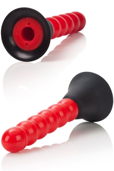 California Exotic Ribbed Anal Douche with 2 Attachments