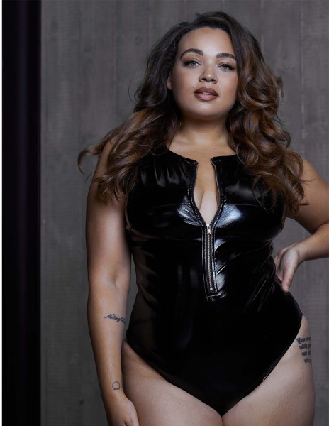 HUSTLER PVC Zip Front Teddy