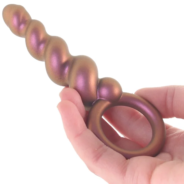 Anal Adventures Matrix Spiral Loop Silicone Butt Plug By Blush - Copper