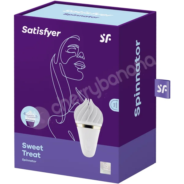 Satisfyer White Sweet Treat Spinnator Rotating Vibrator