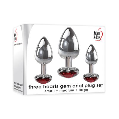 Three Hearts Gem Anal Plug Kit