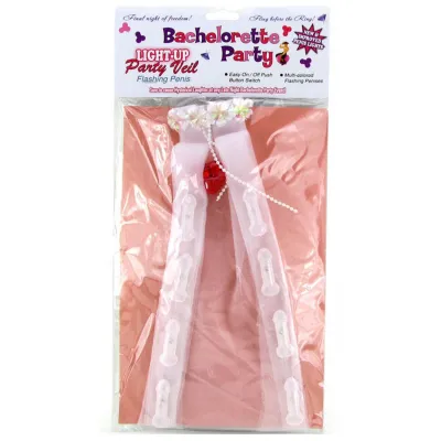 Bachelorette Party Light Up Veil Flashing Penis