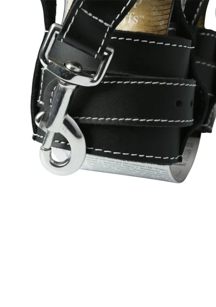 Edge Leather Hand Grip Wrist Cuffs by Sportsheets — image 9 of 10