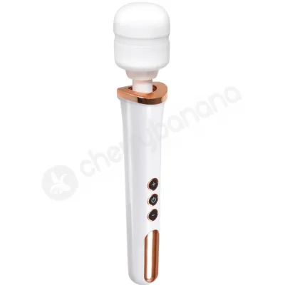 Adam Eve Rechargeable Magic Wand Rose Gold White 33cm Massager Vibrator