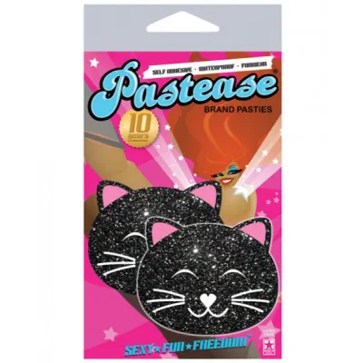 Kitty Black Glitter Cat Pasties O S