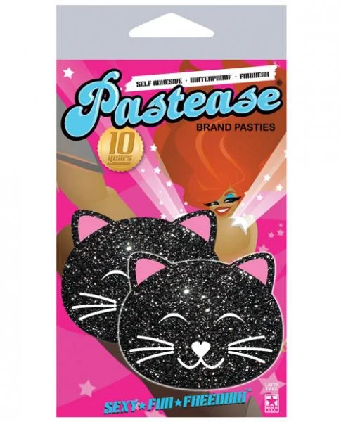 Kitty Black Glitter Cat Pasties O/S — image 4 of 4