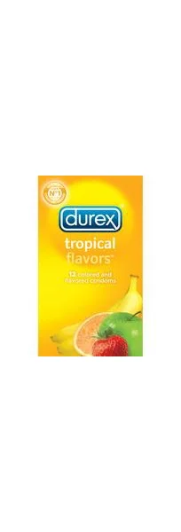 Durex condoms tropical color and scents - box of 12