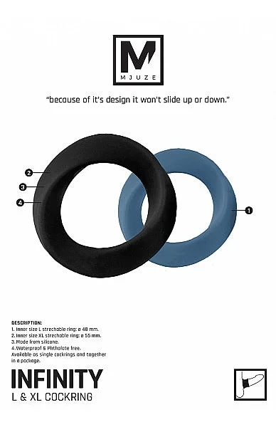 Infinity Large Cockring - Black