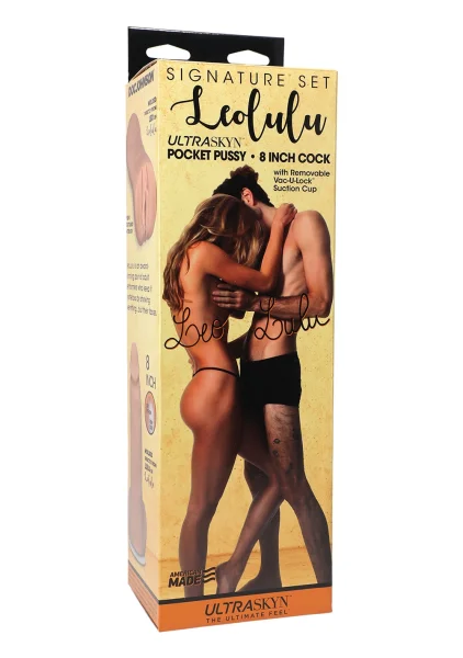 Signature Set - LeoLulu - Leo ULTRASKYN Pocket Pussy  & Lulu 8 Inch ULTRASKYN Cock with Removable Vac-U-Lock Suction Cup