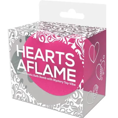 Hearts Aflame Scented Erotic Bath Bomb With Mystery Vibrating Toy