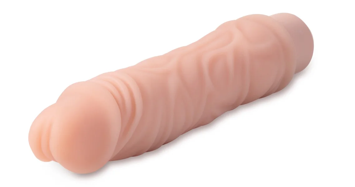 Dr. Skin Silicone - Dr. David - 8 Inch Vibrating Dildo - Beige