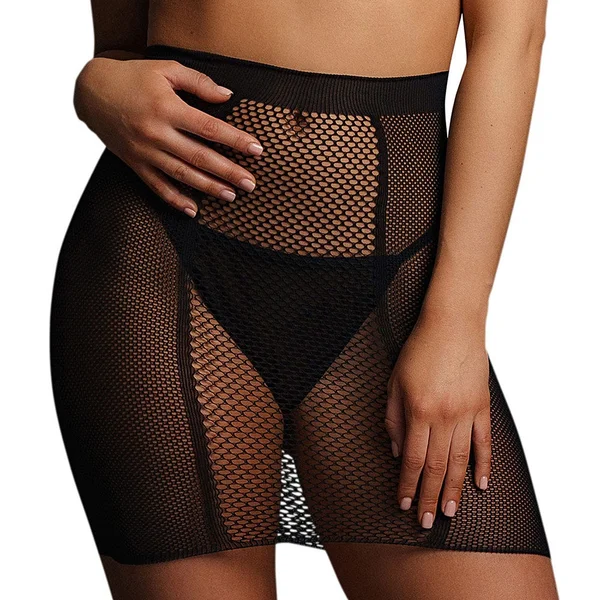 Le Desir High-Waist Fishnet Skirt