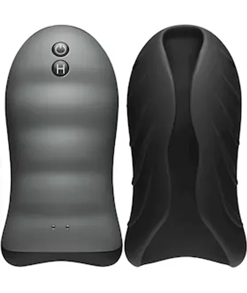 Optimale - Vibrating Silicone Warming Stroker  - Black — image 9 of 16