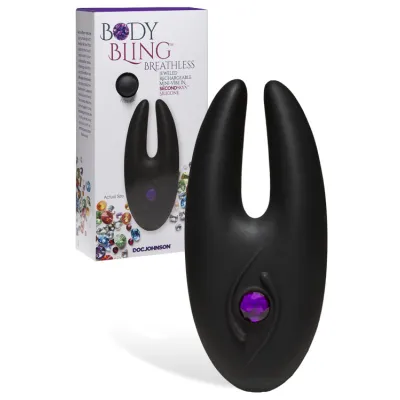 Doc Johnson Bunny Ear 4 Silicone Clitoral Vibrator with Jewel Accent