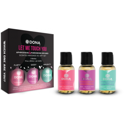 Dona Let Me Touch You Massage Gift Set Scented Massage Oil Trio 3 X 1oz