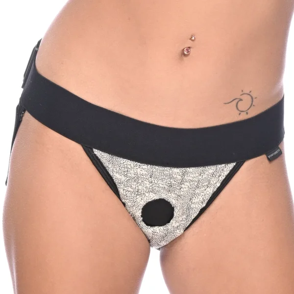 EM.EX. Fit Harness Jock Knit Strap-On Harness By Sportsheets - X-Small to Large, Waists 20" to 31"