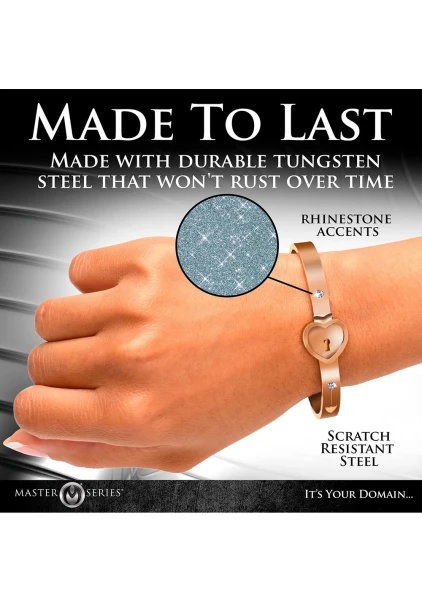 Cuffed Locking Bracelet and Key Necklace