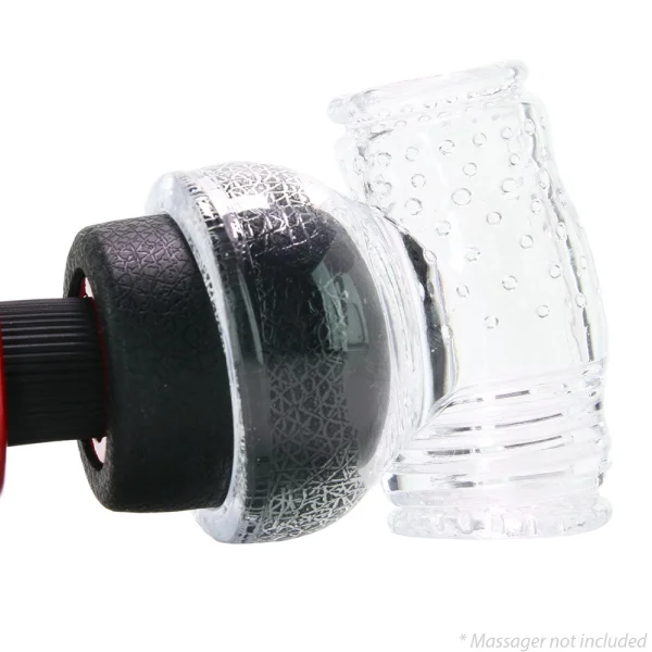 Kink Wand Cock Stroker Attach. - Clear