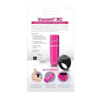 Vooom Remote Control Vibrating Bullet Pink