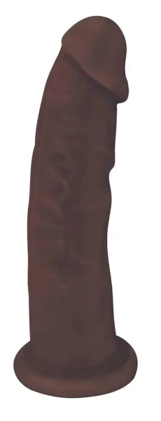 7 Inch Fleshstixxx Silicone Dildo W-o Balls - Chocolate