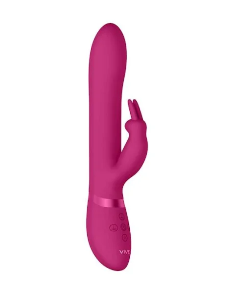 Amoris - Stimulating Beads Rabbit  - Pink - 8 Inch