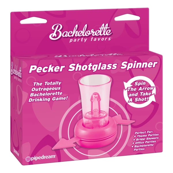 Pipe Dreams Bachelorette Party Favors Pecker Shot Glass Spinner