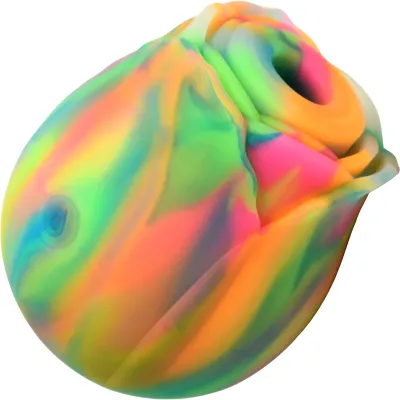 Bloomgasm Glow Rose Glow In The Dark Rechargeable Clitoral Pressure Wave Stimulator Rainbow