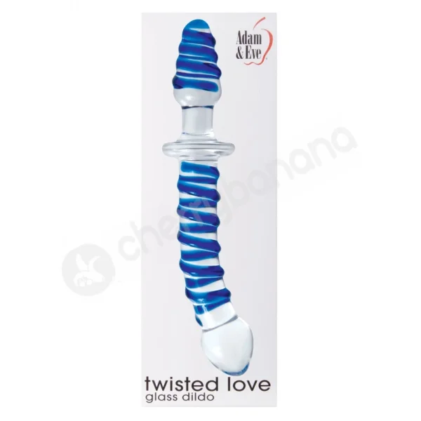 Adam & Eve Twisted Love Glass Dildo