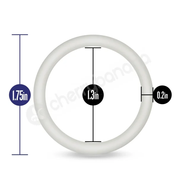 Performance VS1 Pure Premium Silicone White Cock Rings Medium 3 Pack