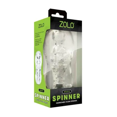 Zolo Gripz Spinner Stroker Clear 5 5 Inch