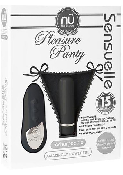 NU Sensuelle Rechargeable Pleasure Lace-Up Panty Vibrator