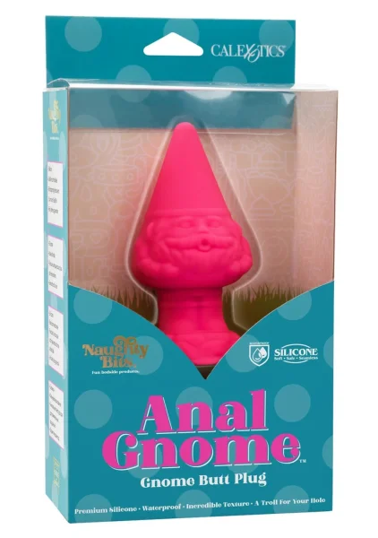 Naughty Bits Anal Gnome Silicone Butt Plug By CalExotics - Pink