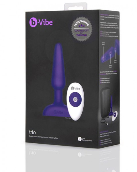 B-vibe Trio Plug - Purple
